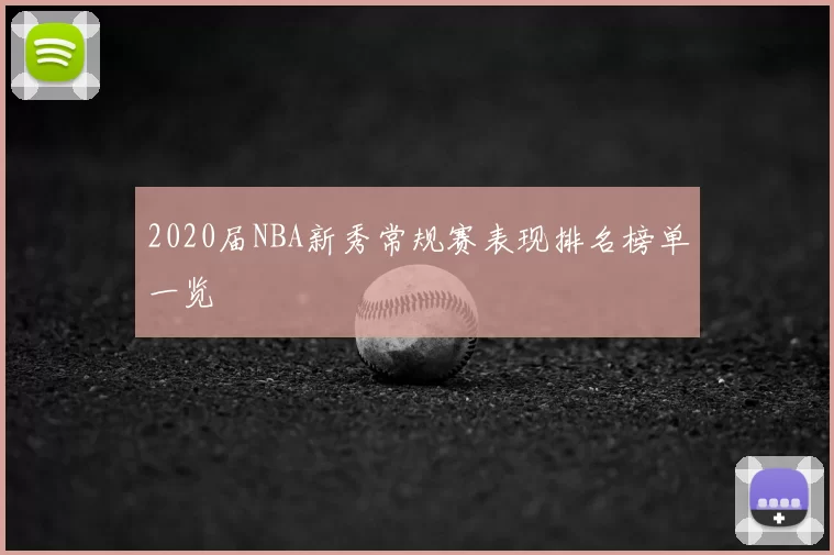 2020届NBA新秀常规赛表现排名榜单一览